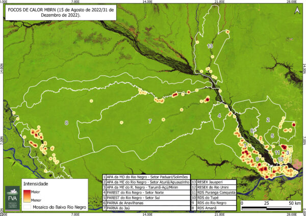 Leia mais sobre o artigo Boletim do LabGEO/FVA atualiza informações sobre riscos ambientais no território do Mosaico do Baixo Rio Negro